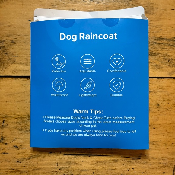 Blue Dog Raincoat XL NWOT - Picture 2 of 8